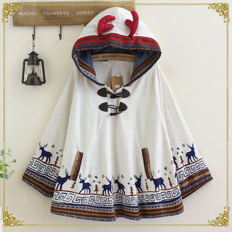 National wind elk embroidery cloak coat YV2342