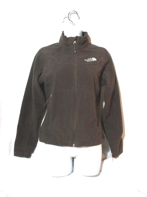 NORTH FACE WINDWALL ZIP FLEECE JACKET Coat Windbreaker ESPRESSO BROWN S/P