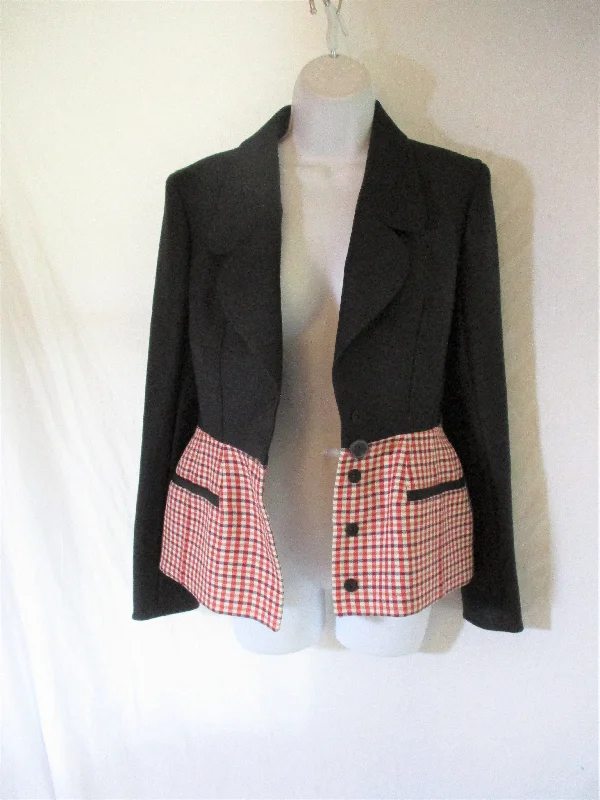 NWT NEW CHRISTIAN DIOR PARIS VEST PLAID CHECK jacket coat 38 Rouge Classic