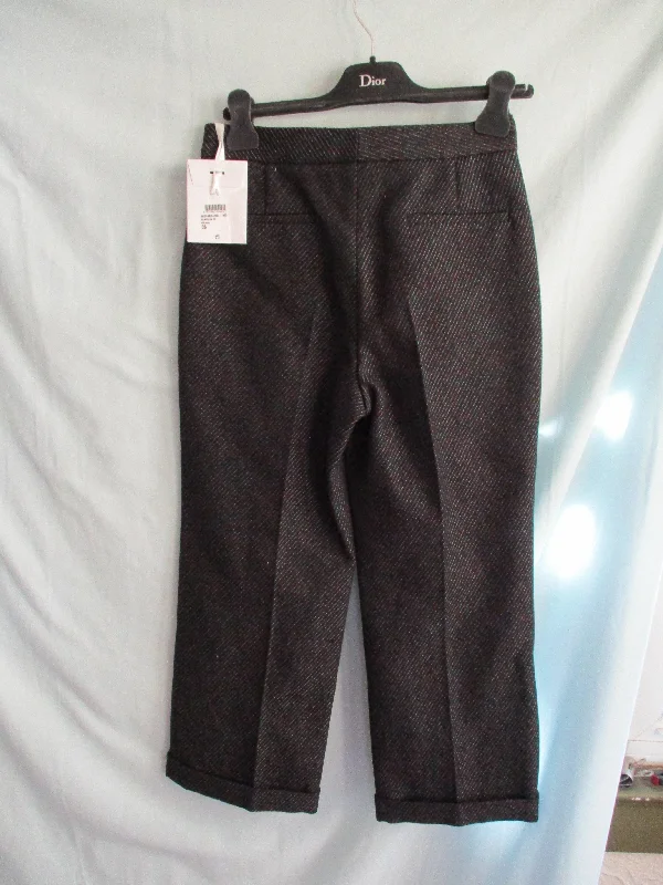 NWT NEW CHRISTIAN DIOR PARIS PANTALON NOIR Wool Pants Trouser 36 BLACK