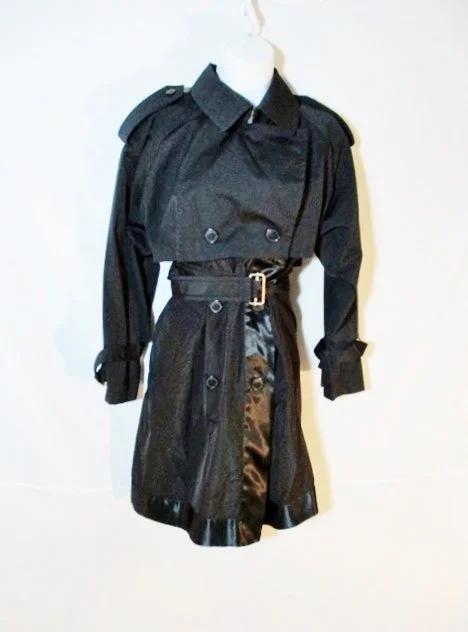 NWT NEW DRIES VAN NOTEN ROZA TRENCH jacket coat S BLACK NWT Belt