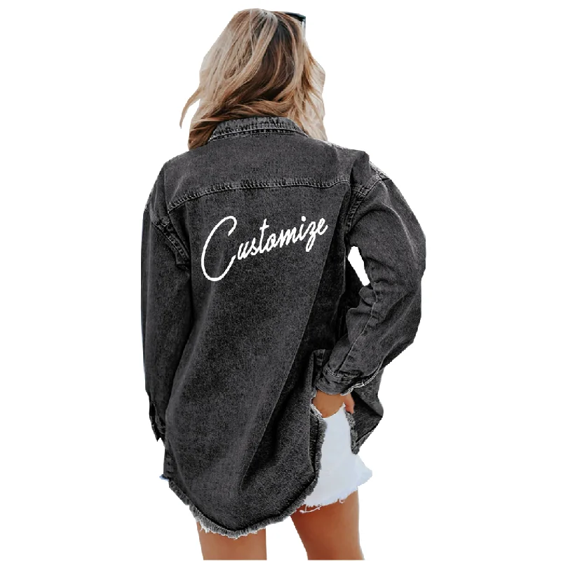 Personalized Denim Shirt Jacket