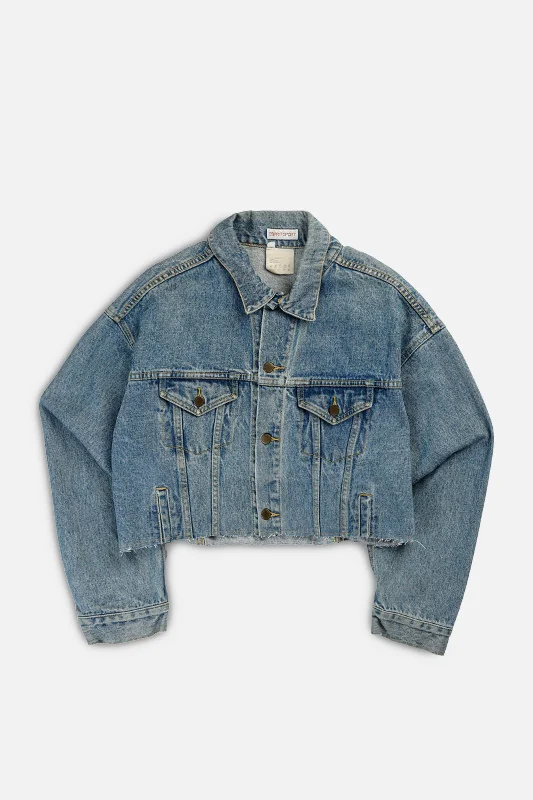 Rework Vintage Esprit Crop Denim Jacket - L