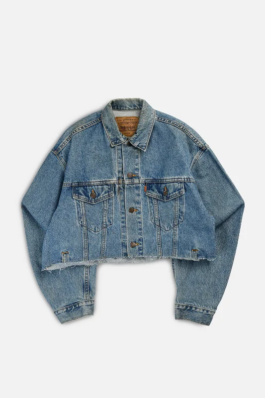 Rework Vintage Levi's Crop Denim Jacket - XL