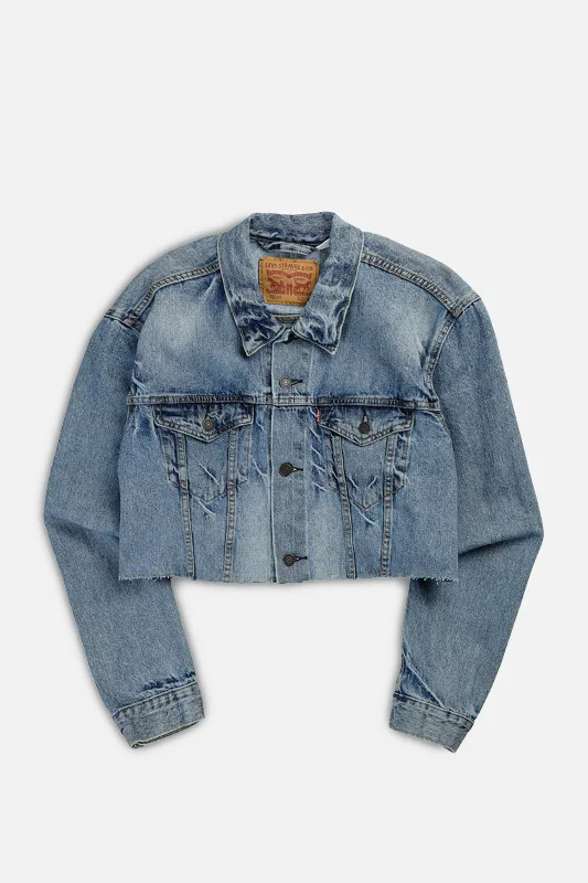 Rework Vintage Levi's Crop Denim Jacket - XL