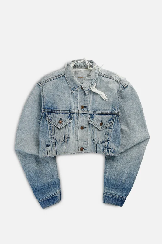 Rework Vintage Levi's USA Crop Denim Jacket - S