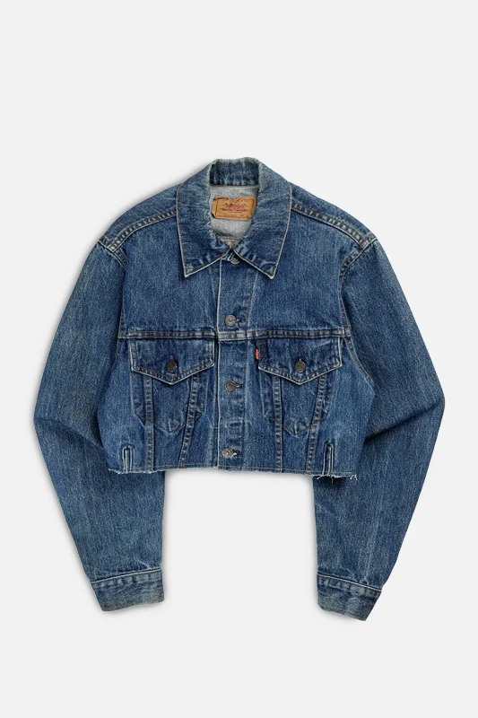 Rework Vintage Levi's USA Crop Denim Jacket - S