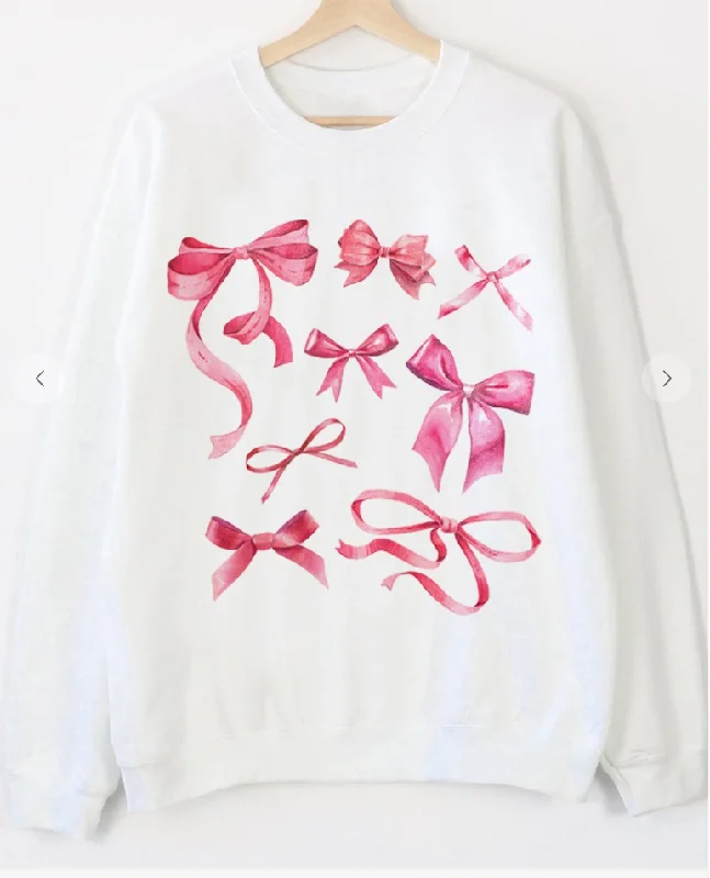 Ribbon and Bows Pink Sweatshirt