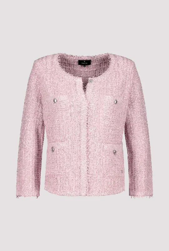 Round Neck Jacket 408482MNR in Pink Smoothie by Monari