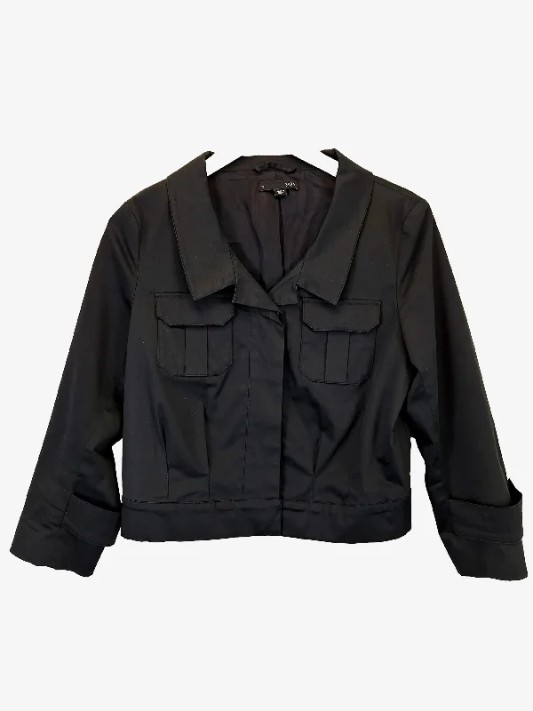 Saba Cropped Button Up Utility Jacket Size 10