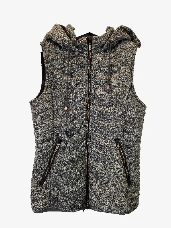 Seed Flecked Knitted Winter Sleeveless Jacket Size 6