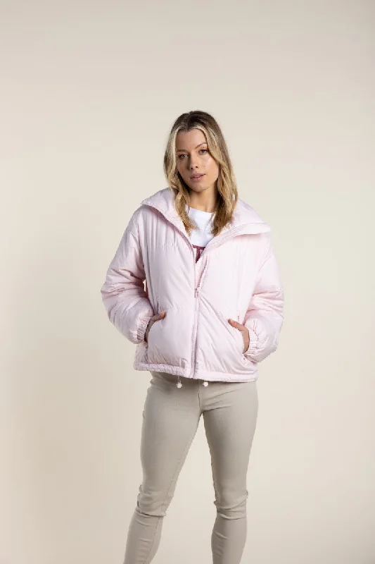 Short Puffer W/Hood in Pale Pink 2776 by Two-T's