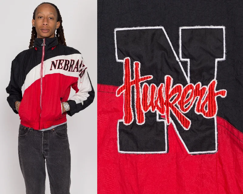 Small 90s University Of Nebraska Huskers Windbreaker Jacket