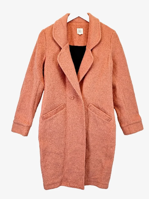 Some Days Lovin Wool Blend Musk Textured Winter  Coat Size XS