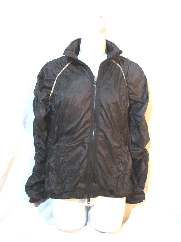 STELLA MCCARTNEY RUN JACKET Hoodie 36 BLACK Windbreaker Fitness Womens Coat PARKA