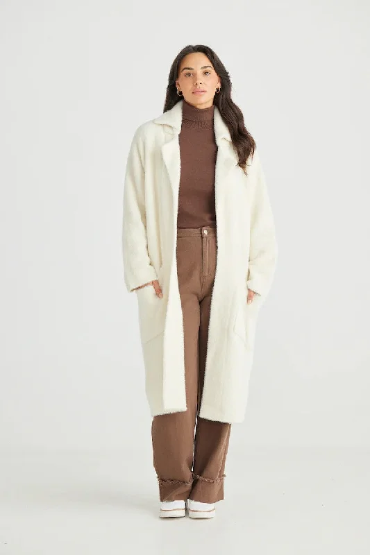 Whistler Knit Coat in Snow BT24281-1 by Brave + True