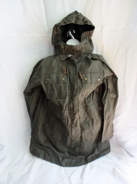 Womens J. CREW Trench Detective Military Hood Cotton Coat jacket XL GREEN OLIVE