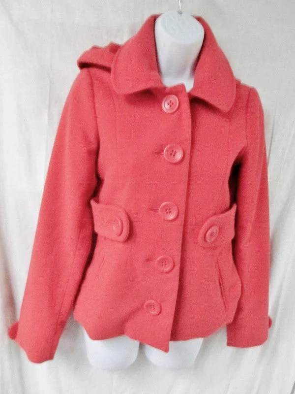 Womens JACK BB DAKOTA Button Up Jacket Coat Blazer XL FIRE ORANGE RED