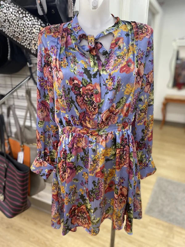 Zara floral satiny dress M